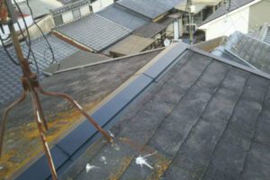 横浜市にて屋根修理　棟板金の取り付け　完工