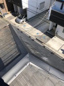 浜市にて屋根修理　棟板金の交換　完工