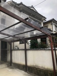 横浜市にて屋根修理　完工　カーポート