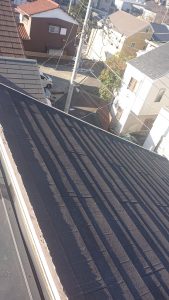 横浜市保土ケ谷区にて屋根修理　エコグラーニへのカバー工法　エコグラーニ葺き２