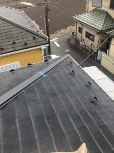 横浜市保土ケ谷区にて屋根修理（棟交換）