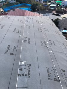 横浜市栄区　屋根修理　ルーフィング　カバー工法５