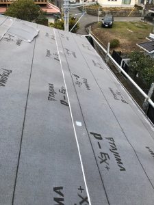横浜市栄区　屋根修理　ルーフィング　カバー工法６
