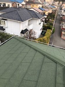 横浜市栄区にて屋根修理（スレート屋根からエコグラーニにカバー工法）