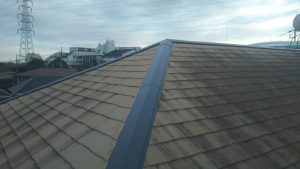 横浜市都筑区　屋根修理　完工　屋根棟交換６