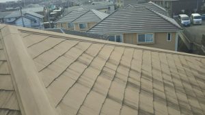 横浜市都筑区　屋根修理　棟板金などの取り外し　屋根棟交換