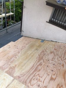 横浜市戸塚区屋根修理野地板貼り
