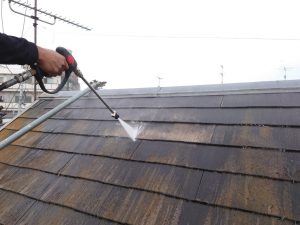 横浜市南区にて屋根修理　屋根塗装　高圧洗浄２