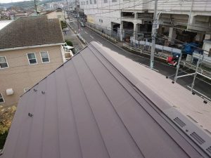横浜市にて屋根修理（スーパーガルテクトへの葺き替え工事）