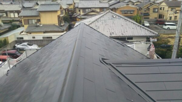 川崎市にて屋根修理（パミールカバー工法）、外壁塗装、塀塗装 施工後