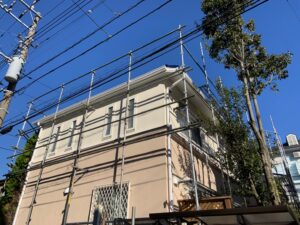 横浜市港南区にてアパートのツタの除去・外壁塗装