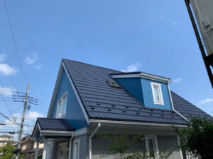 横浜市にて屋根修理(スレート屋根からクラシックタイルにカバー工法）